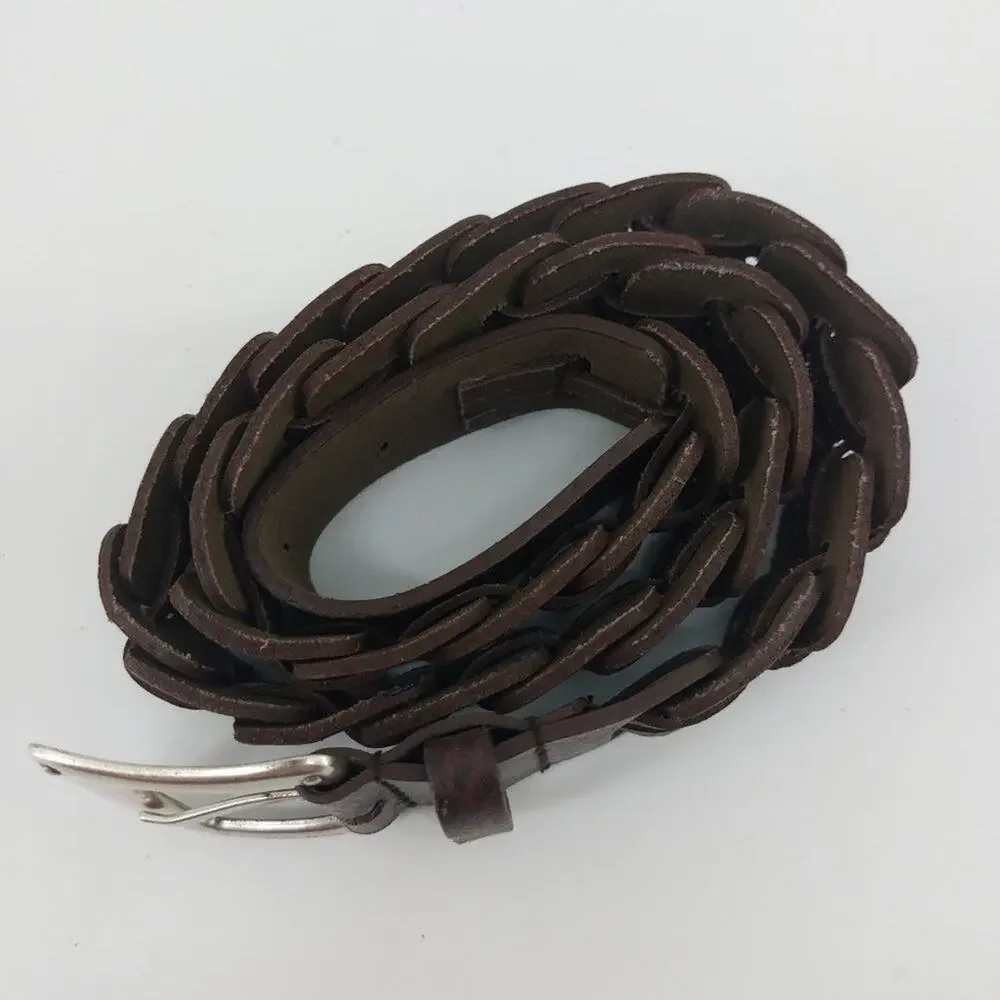 CK Calvin Klein Jeans Chain Link Brown Maroon Size Small